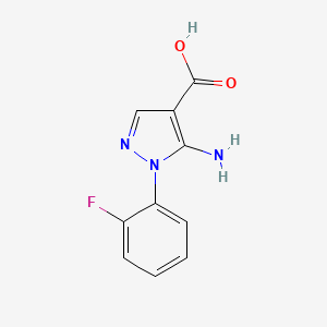 molecular formula C10H8FN3O2 B1274032 5-amino-1-(2-fluorophenyl)-1H-pyrazole-4-carboxylic acid CAS No. 618091-61-5