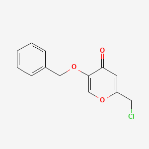 molecular formula C13H11ClO3 B1274034 5-(benzyloxy)-2-(chloromethyl)-4H-pyran-4-one CAS No. 89539-54-8