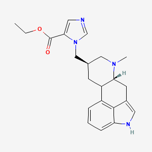molecular formula C22H26N4O2 B12740376 Ethyl 1-(((8-beta)-6-methylergolin-8-yl)methyl)-1H-imidazole-5-carboxylate CAS No. 160730-45-0