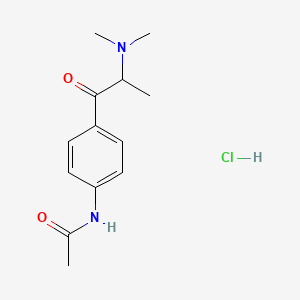 molecular formula C13H19ClN2O2 B12740474 N-(4-(2-(Dimethylamino)-1-oxopropyl)phenyl)acetamide monohydrochloride CAS No. 97111-08-5