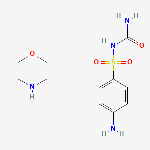 molecular formula C11H18N4O4S B12740492 (4-Aminophenyl)sulfonylurea;morpholine CAS No. 113712-90-6