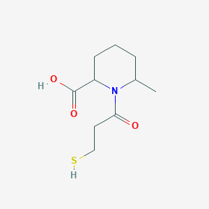 1-(3-Mercaptopropanoyl)-6-methylpiperidine-2-carboxylic acid