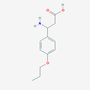 molecular formula C12H17NO3 B1274054 3-氨基-3-(4-丙氧基苯基)丙酸 CAS No. 38499-24-0