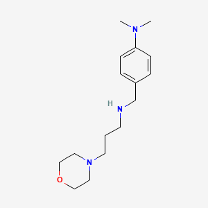 molecular formula C16H27N3O B1274061 N,N-dimethyl-4-({[3-(morpholin-4-yl)propyl]amino}methyl)aniline CAS No. 436096-94-5