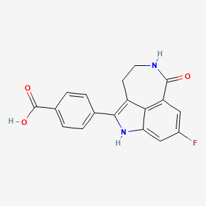 molecular formula C18H13FN2O3 B12740626 Rucaparib metabolite M324 CAS No. 1577998-89-0