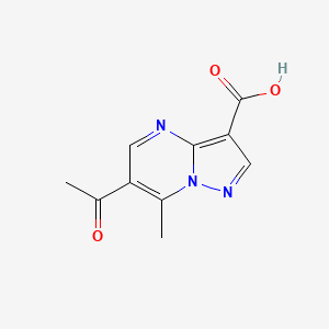 molecular formula C10H9N3O3 B1274065 6-Acetyl-7-methylpyrazolo[1,5-a]pyrimidine-3-carboxylic acid CAS No. 774183-58-3