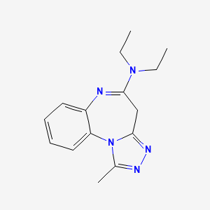 molecular formula C15H19N5 B12740784 N,N-Diethyl-1-methyl-4H-(1,2,4)triazolo(4,3-a)(1,5)benzodiazepin-5-amine CAS No. 133118-24-8
