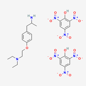 molecular formula C27H32N8O15 B12740789 4-(2-(Diethylamino)ethoxy)-alpha-methylbenzeneethanamine dipicrate CAS No. 126002-24-2