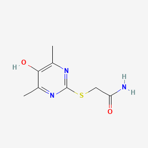 molecular formula C8H11N3O2S B1274079 2-[(5-Hydroxy-4,6-dimethyl-2-pyrimidinyl)thio]acetamide CAS No. 890641-01-7