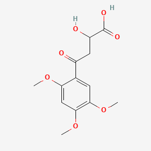 molecular formula C13H16O7 B12740797 4-(2,4,5-Trimethoxyphenyl)-4-oxo-2-hydroxybutanoic acid CAS No. 84386-08-3
