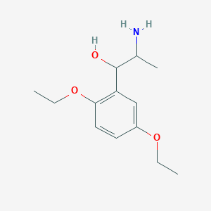 molecular formula C13H21NO3 B12740803 2,5-Diethoxy norephedrine, (+/-)- CAS No. 3489-94-9
