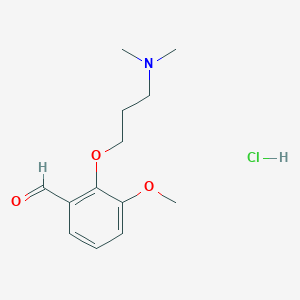 molecular formula C13H20ClNO3 B1274083 2-(3-(Dimethylamino)propoxy)-3-methoxybenzaldehyde hydrochloride CAS No. 915920-92-2