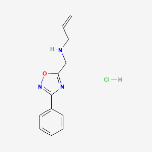 molecular formula C12H14ClN3O B1274084 N-[(3-Phenyl-1,2,4-oxadiazol-5-YL)methyl]-2-propen-1-amine hydrochloride CAS No. 890324-00-2