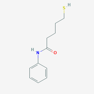 molecular formula C11H15NOS B12740843 Pentanamide, 5-mercapto-N-phenyl- CAS No. 670233-81-5