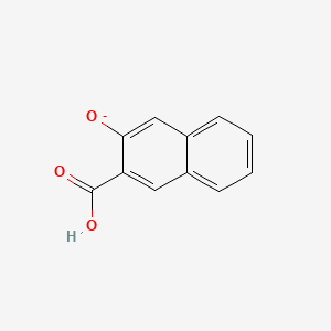 molecular formula C11H7O3- B12740854 Hydroxynaphthoate CAS No. 776-87-4