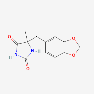 molecular formula C12H12N2O4 B1274089 5-甲基-5-胡椒基乙内酰脲 CAS No. 26332-10-5