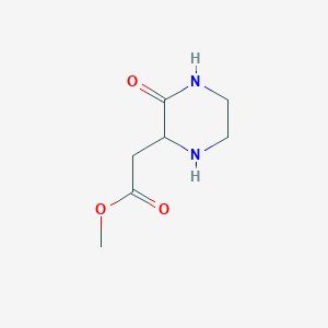 molecular formula C7H12N2O3 B1274090 Methyl 2-(3-oxopiperazin-2-yl)acetate CAS No. 89852-17-5