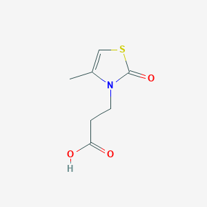 molecular formula C7H9NO3S B1274091 3-(4-Methyl-2-oxo-2,3-dihydro-1,3-thiazol-3-yl)propanoic acid CAS No. 852399-57-6