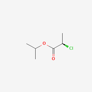 molecular formula C6H11ClO2 B12740916 Propanoic acid, 2-chloro-, 1-methylethyl ester, (R)- CAS No. 79435-04-4