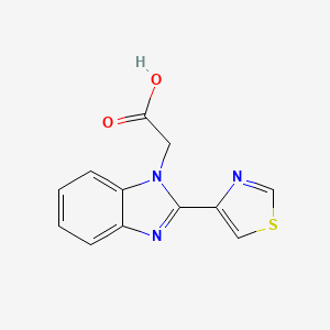molecular formula C12H9N3O2S B1274093 [2-(1,3-thiazol-4-yl)-1H-benzimidazol-1-yl]acetic acid CAS No. 763147-58-6