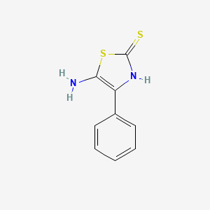molecular formula C9H8N2S2 B1274096 5-amino-4-phenylthiazole-2-thiol CAS No. 6964-10-9