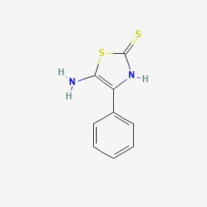 molecular formula C9H8N2S2 B1274096 5-Amino-4-phenylthiazole-2(3H)-thione CAS No. 6964-10-9