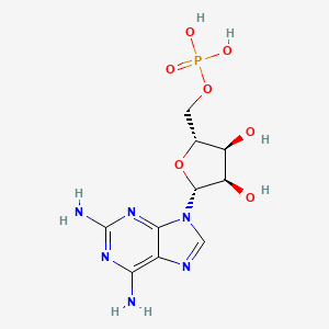 molecular formula C10H15N6O7P B1274103 5'-腺苷酸，2-氨基- CAS No. 7561-54-8