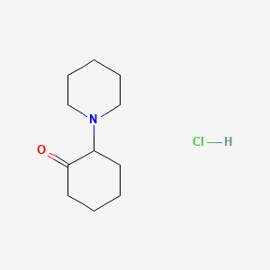 molecular formula C11H20ClNO B1274110 2-(piperidin-1-yl)cyclohexan-1-one hydrochloride CAS No. 7583-60-0