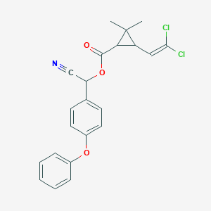 molecular formula C22H19Cl2NO3 B127412 Cyano(4-phenoxyphenyl)methyl 3-(2,2-dichloroethenyl)-2,2-dimethylcyclopropanecarboxylate CAS No. 61732-64-7