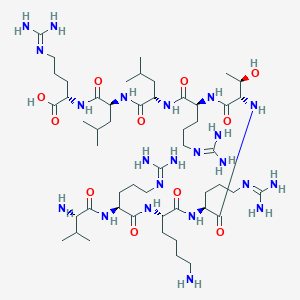 molecular formula C51H100N22O11 B127413 Val-arg-lys-arg-thr-arg-leu-leu-arg CAS No. 149017-68-5