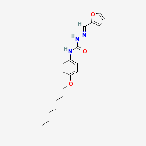 molecular formula C20H27N3O3 B12741453 Semicarbazide, 1-furfurylidene-4-(p-octyloxyphenyl)- CAS No. 119034-05-8