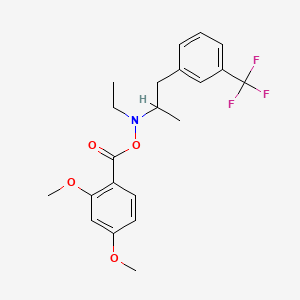 molecular formula C21H24F3NO4 B12741474 N-((2,4-Dimethoxybenzoyl)oxy)-N-ethyl-alpha-methyl-3-(trifluoromethyl)benzeneethanamine CAS No. 94593-37-0