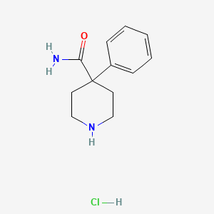 molecular formula C12H17ClN2O B1274149 4-Phenylpiperidine-4-carboxamide monohydrochloride CAS No. 59083-35-1