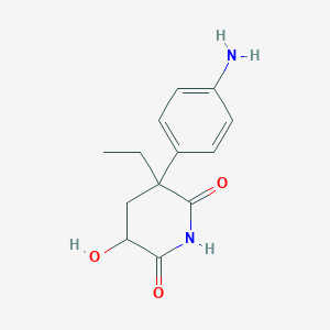 molecular formula C13H16N2O3 B12741547 3-(4-Aminophenyl)-3-ethyl-5-hydroxypiperidine-2,6-dione CAS No. 92137-86-5