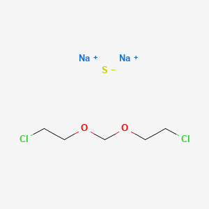 molecular formula C5H10Cl2Na2O2S B12741615 Disodium;1-chloro-2-(2-chloroethoxymethoxy)ethane;sulfide CAS No. 51023-47-3