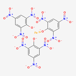 molecular formula C18H6FeN9O21 B12741653 Ferric picrate CAS No. 20255-23-6