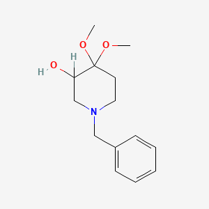 molecular formula C14H21NO3 B1274167 1-Benzyl-4,4-dimethoxypiperidin-3-ol CAS No. 83763-31-9