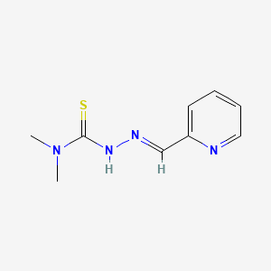 molecular formula C9H12N4S B12741696 Hydrazinecarbothioamide, N,N-dimethyl-2-(2-pyridinylmethylene)- CAS No. 16552-98-0
