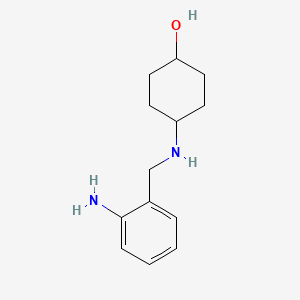 molecular formula C13H20N2O B1274184 4-((2-Aminobenzyl)amino)cyclohexan-1-ol CAS No. 93839-70-4