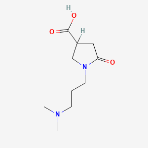 B1274186 1-[3-(Dimethylamino)propyl]-5-oxopyrrolidine-3-carboxylic acid CAS No. 94108-46-0