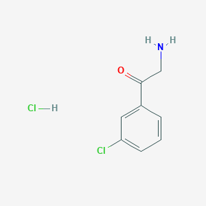 molecular formula C8H9Cl2NO B1274189 2-Amino-1-(3-chlorophenyl)ethanone hydrochloride CAS No. 51084-83-4