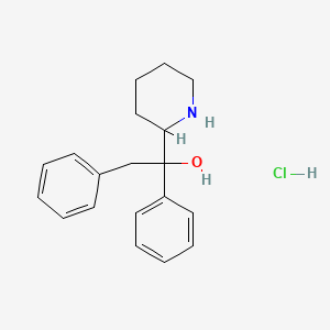 molecular formula C19H24ClNO B12741927 Phenylbenzyl-(2-piperidyl)-carbinol hydrochloride CAS No. 94913-85-6