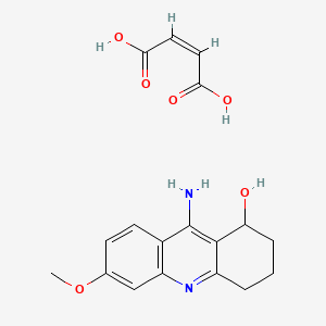 molecular formula C18H20N2O6 B12742050 9-amino-6-methoxy-1,2,3,4-tetrahydroacridin-1-ol;(Z)-but-2-enedioic acid CAS No. 104628-15-1