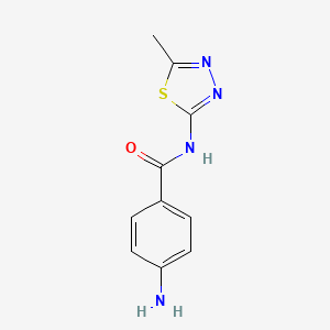 molecular formula C10H10N4OS B1274206 4-氨基-N-(5-甲基-1,3,4-噻二唑-2-基)苯甲酰胺 CAS No. 36855-78-4