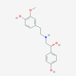 molecular formula C17H21NO4 B12742111 p-Demethyl denopamine CAS No. 87081-63-8