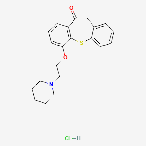 molecular formula C21H24ClNO2S B12742123 1-(2-piperidin-1-ylethoxy)-6H-benzo[b][1]benzothiepin-5-one;hydrochloride CAS No. 125981-91-1