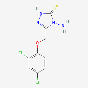 molecular formula C9H8Cl2N4OS B1274215 3H-1,2,4-Triazole-3-thione, 2,4-dihydro-4-amino-5-((2,4-dichlorophenoxy)methyl)- CAS No. 4413-40-5
