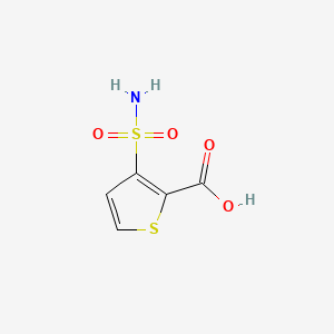 molecular formula C5H5NO4S2 B1274222 3-Sulfamoylthiophene-2-carboxylic acid CAS No. 59337-97-2