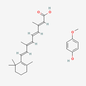 molecular formula C27H36O4 B12742230 Mequinol and tretinoin CAS No. 263878-34-8