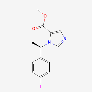 molecular formula C13H13IN2O2 B12742250 Iodometomidate i-123, R- CAS No. 813466-05-6